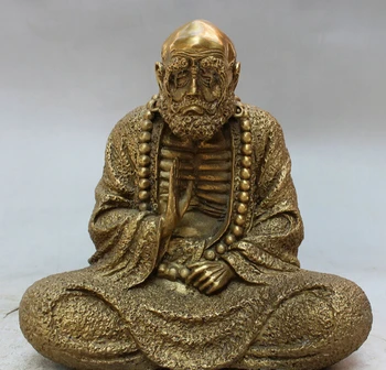 song voge gem S2864 9" Chinese Brass Buddhist Arhat Damo Bodhidharma Dharma Ancestor Buddha Statue
song voge gem S2864 9" Chinese Brass Buddhist Arhat Damo Bodhidharma Dharma Ancestor Buddha Statue