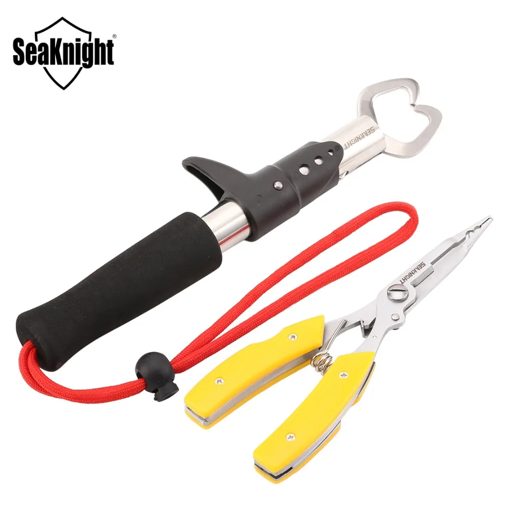 SeaKnight Fishing Tool Set SK004 Gun-Type Handle Stainless Steel Fish Grip+Multi-Functions Fishing Pliers Line Cutter Tool
SeaKnight Fishing Tool Set SK004 Gun-Type Handle Stainless Steel Fish Grip+Multi-Functions Fishing Pliers Line Cutter Tool