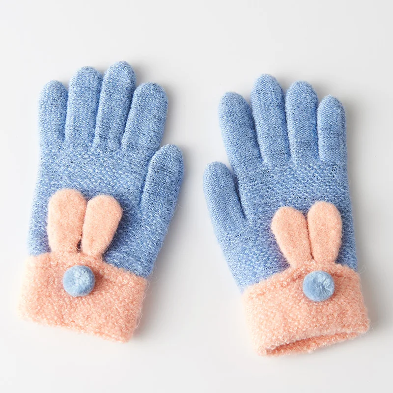 Realby/От 7 до 10 лет зимние теплые женские перчатки легко писать милые детские