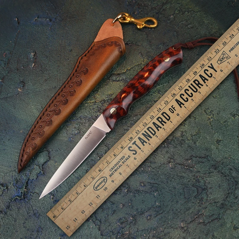 TURENZ-M390 Steel Fixed Blade Knife Full Tang Fruit Knives Camping Survival Tools Handwork Hunting Knives with Knife Sheath
TURENZ-M390 Steel Fixed Blade Knife Full Tang Fruit Knives Camping Survival Tools Handwork Hunting Knives with Knife Sheath