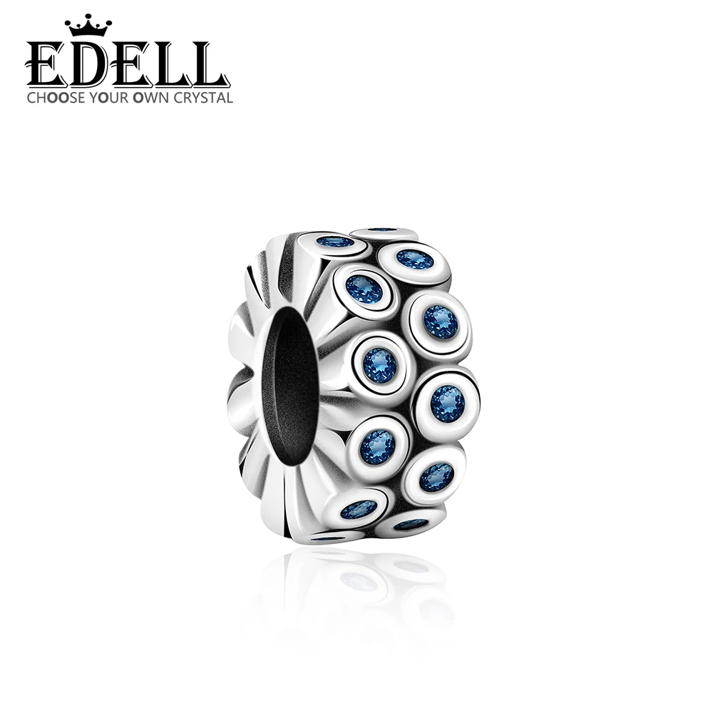 EDELL 100% 925 Sterling Silver New Crystal Elegant Sapphire Bubble Isolation Beads Charm Original Charming Women Jewelry
EDELL 100% 925 Sterling Silver New Crystal Elegant Sapphire Bubble Isolation Beads Charm Original Charming Women Jewelry