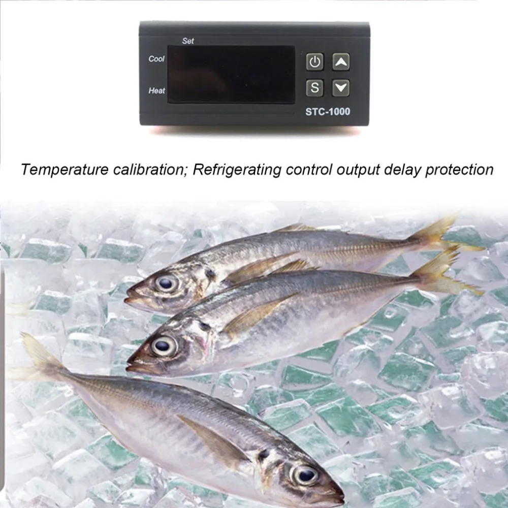 STC-1000 Digital Thermostat Incubator Temperature Controller Two Relay Output LED 110V 220V 12V 24V 10A Heat Cool
STC-1000 Digital Thermostat Incubator Temperature Controller Two Relay Output LED 110V 220V 12V 24V 10A Heat Cool