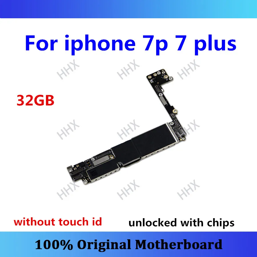 Unlocked 7 plus logic board for iphone 7p motherboard without touch ID IOS installed MB no icloud with chips 32GB 7plus card/fee
Unlocked 7 plus logic board for iphone 7p motherboard without touch ID IOS installed MB no icloud with chips 32GB 7plus card/fee