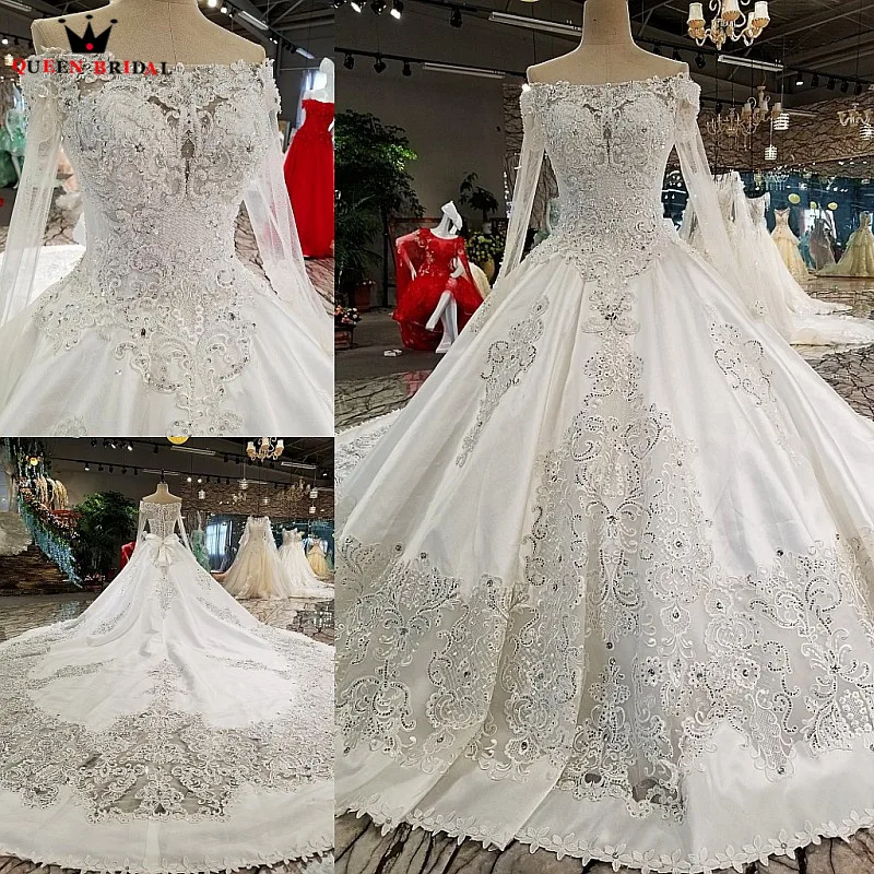 Custom Made Off the Shoulder vestido de noiva Lace Beaded Sequins Wedding Dresses 2019 QUEEN BRIDAL Wedding Gown WD37
Custom Made Off the Shoulder vestido de noiva Lace Beaded Sequins Wedding Dresses 2019 QUEEN BRIDAL Wedding Gown WD37