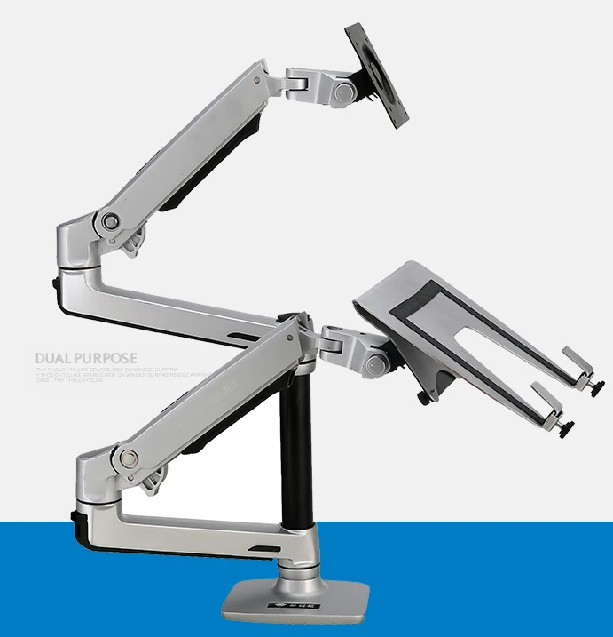 Desktop Full Motion 17-32inch Monitor Holder Mount +10-17inch Laptop Support Mechanical Spring Dual Arm Max.Loading 10kgs Each
Desktop Full Motion 17-32inch Monitor Holder Mount +10-17inch Laptop Support Mechanical Spring Dual Arm Max.Loading 10kgs Each