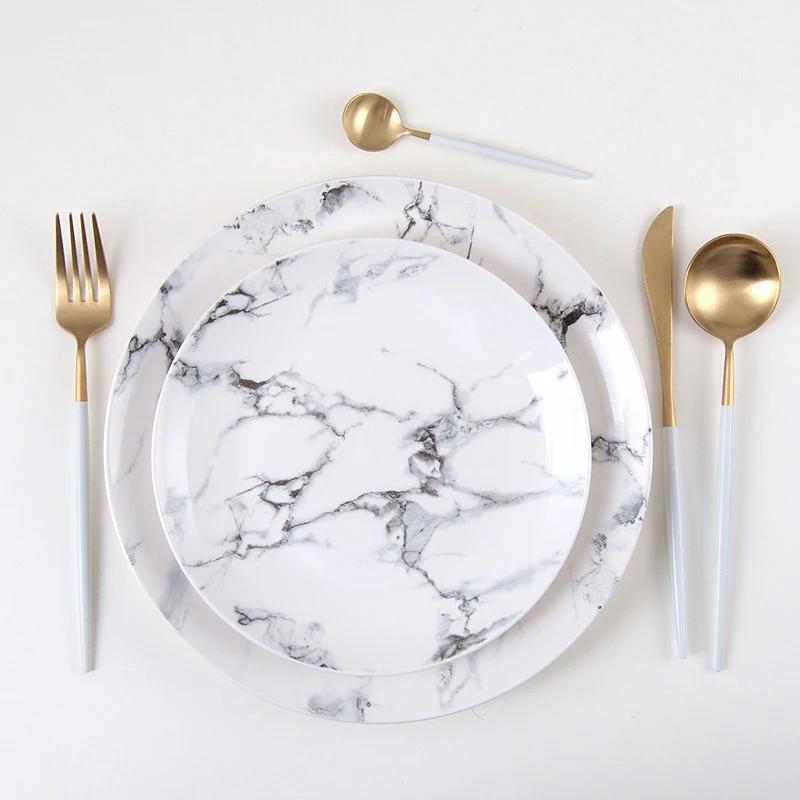 8 inch 10 inch Phnom Penh marble plate / ceramic Western steak dish dessert tray snack plate kitchen tableware household items
8 inch 10 inch Phnom Penh marble plate / ceramic Western steak dish dessert tray snack plate kitchen tableware household items