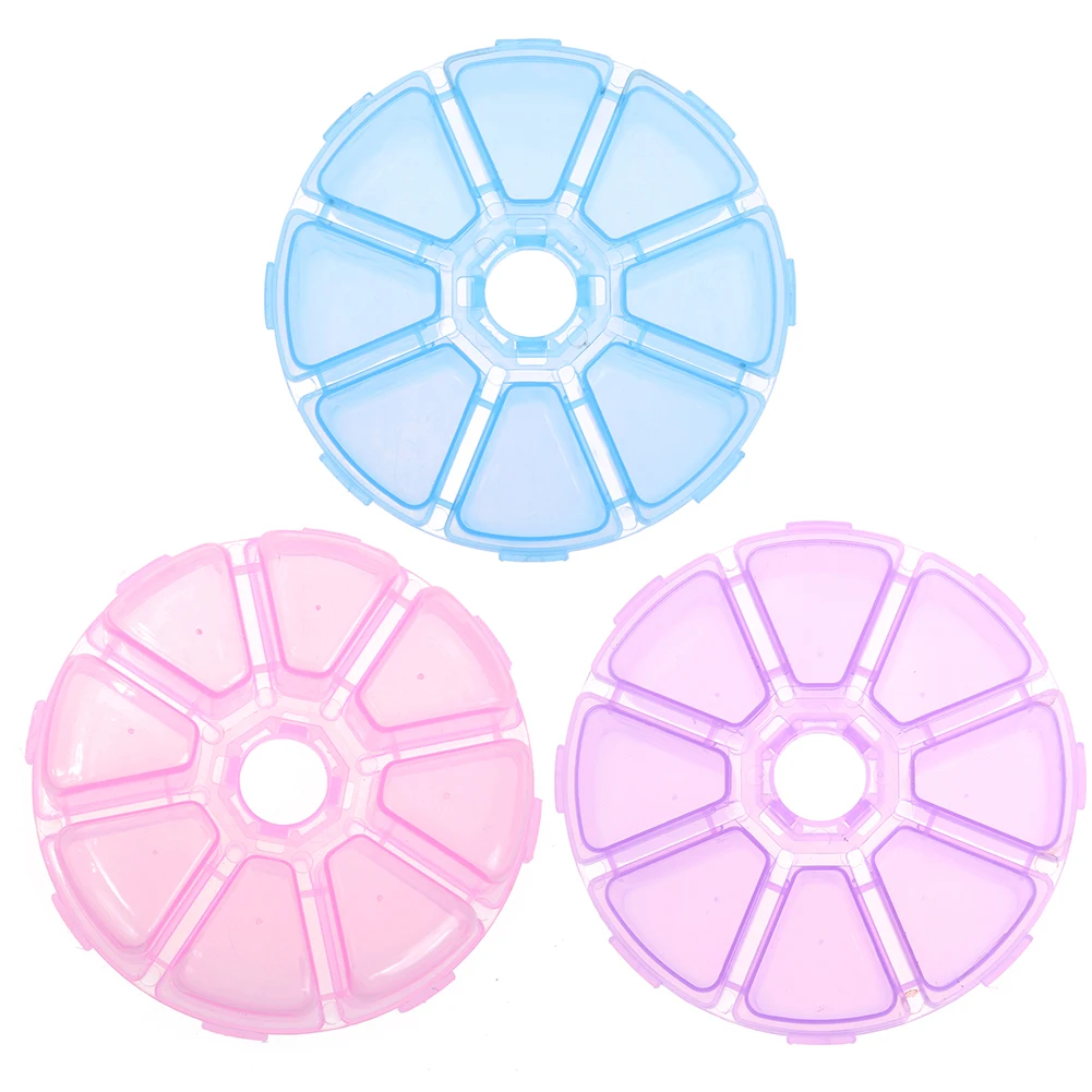 8 Lattices Storage Box Plastic Round Clear Case for Beads Jewelry Organizer Container Box Embroidery Home Organizer
8 Lattices Storage Box Plastic Round Clear Case for Beads Jewelry Organizer Container Box Embroidery Home Organizer