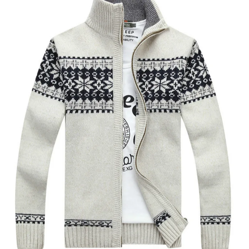 Sweater men's new fashion jacquard thick sweater autumn winter warm zipper cardigan men's casual sweater size M-3XL
Sweater men's new fashion jacquard thick sweater autumn winter warm zipper cardigan men's casual sweater size M-3XL