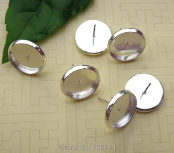Blank Stud Earrings Bases with Round Bezel Glass Resin Cabochons Settings Pin Earrings Findings for Jewelry Making Silver Plated
Blank Stud Earrings Bases with Round Bezel Glass Resin Cabochons Settings Pin Earrings Findings for Jewelry Making Silver Plated