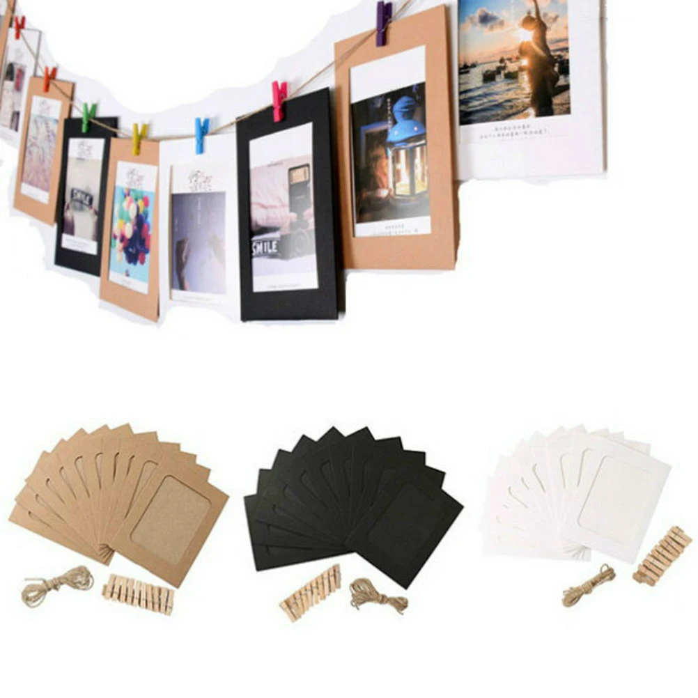 10pcs DIY 6inch Hanging Album Clip Kraft Paper Photo Frame Strings Rope Clips Sets for Wedding Decoration Garland
10pcs DIY 6inch Hanging Album Clip Kraft Paper Photo Frame Strings Rope Clips Sets for Wedding Decoration Garland