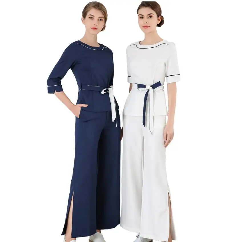 Scrubs Medical Uniforms Women Spa Beauty Salon Uniform Beautician Clothes Slit Massage Clothing Beautician Uniform DD2219
Scrubs Medical Uniforms Women Spa Beauty Salon Uniform Beautician Clothes Slit Massage Clothing Beautician Uniform DD2219