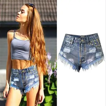 SupSindy Women Short Jeans Punk Rivet Silver coating Vintage High Waist ripped tassel Denim Short Slim Casual Short Jeans Female
SupSindy Women Short Jeans Punk Rivet Silver coating Vintage High Waist ripped tassel Denim Short Slim Casual Short Jeans Female