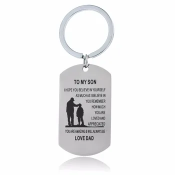 Hope You Believe In Yourself Military Keychain Dad Daddy Love Son Keyring Boy Family Stainless Steel Birthday Xmas Gift Jewelry
Hope You Believe In Yourself Military Keychain Dad Daddy Love Son Keyring Boy Family Stainless Steel Birthday Xmas Gift Jewelry