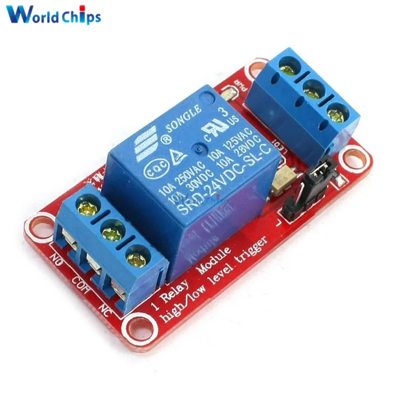 One 1 Channel 24V Relay Module Board Shield With Optocoupler Isolation High/Low Level Trigger Power Supply Module For Arduino
One 1 Channel 24V Relay Module Board Shield With Optocoupler Isolation High/Low Level Trigger Power Supply Module For Arduino