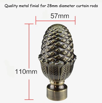 New! Free shipping high quality pinecone design plated antique brass metal curtain rod finials for 28mm/1-1/8-IN diameter rods
New! Free shipping high quality pinecone design plated antique brass metal curtain rod finials for 28mm/1-1/8-IN diameter rods