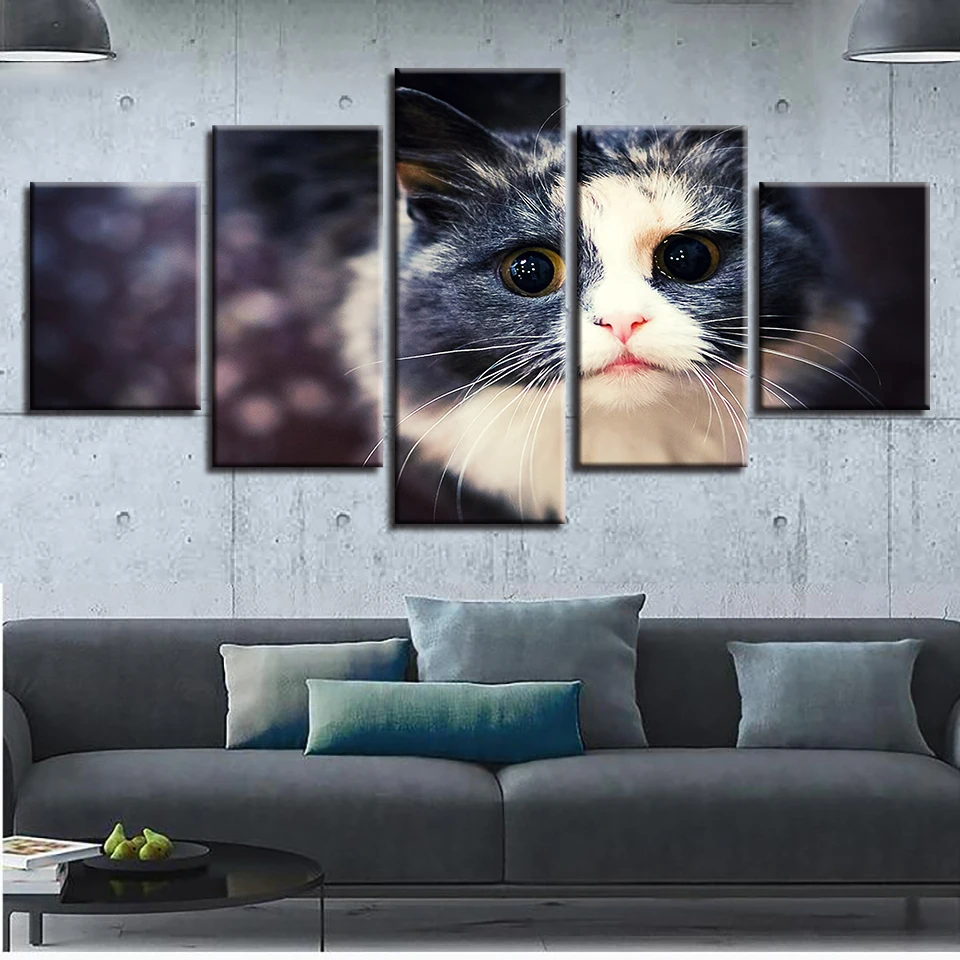 HD Printed Pictures Wall Art Canvas 5 Pieces Lovely Cat Paintings Modular Animal Kitten Poster Living Room Home Decor Framework
HD Printed Pictures Wall Art Canvas 5 Pieces Lovely Cat Paintings Modular Animal Kitten Poster Living Room Home Decor Framework