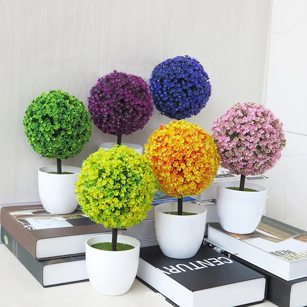 Small Fashion Artificial Potted Ornament Topiary Ball Shape Bonsai Fake Plant Small Tree Pot Plants Home Decor Home Garden Ornam
Small Fashion Artificial Potted Ornament Topiary Ball Shape Bonsai Fake Plant Small Tree Pot Plants Home Decor Home Garden Ornam