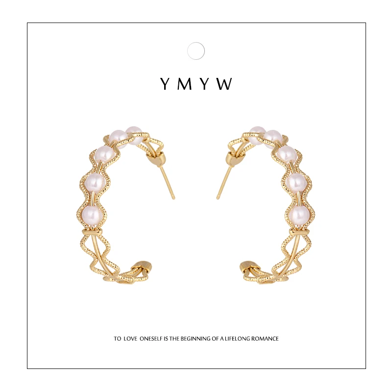 YMYW Korean Brand Romantic Imitation Pearl C Shape Exquisite Stud Earrings Elegant Copper Gold Silver Stylish For Wedding Party
YMYW Korean Brand Romantic Imitation Pearl C Shape Exquisite Stud Earrings Elegant Copper Gold Silver Stylish For Wedding Party