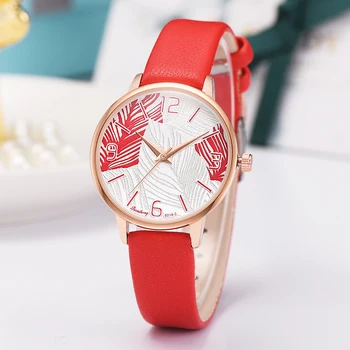 New Korean Personality Leaf PU Mirror Quartz Watch Trend Fashion Women Casual Watch Girl Creative
New Korean Personality Leaf PU Mirror Quartz Watch Trend Fashion Women Casual Watch Girl Creative