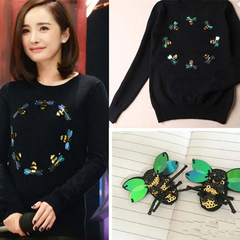 2Pcs 3D Handmade Rhinestone Bee beaded Patches ,Sew on Crystal patch for clothing beading Applique cute patch RP19
2Pcs 3D Handmade Rhinestone Bee beaded Patches ,Sew on Crystal patch for clothing beading Applique cute patch RP19