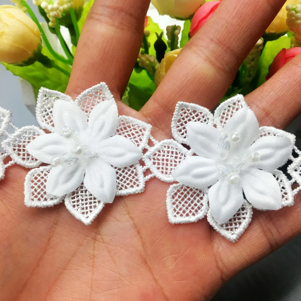 GXINUG 5pcs Soluble Mesh Beaded Flower Lace Trim Fabric Ribbon Embroidered Applique Trimmings Handmade For Costume Sewing Craft
GXINUG 5pcs Soluble Mesh Beaded Flower Lace Trim Fabric Ribbon Embroidered Applique Trimmings Handmade For Costume Sewing Craft