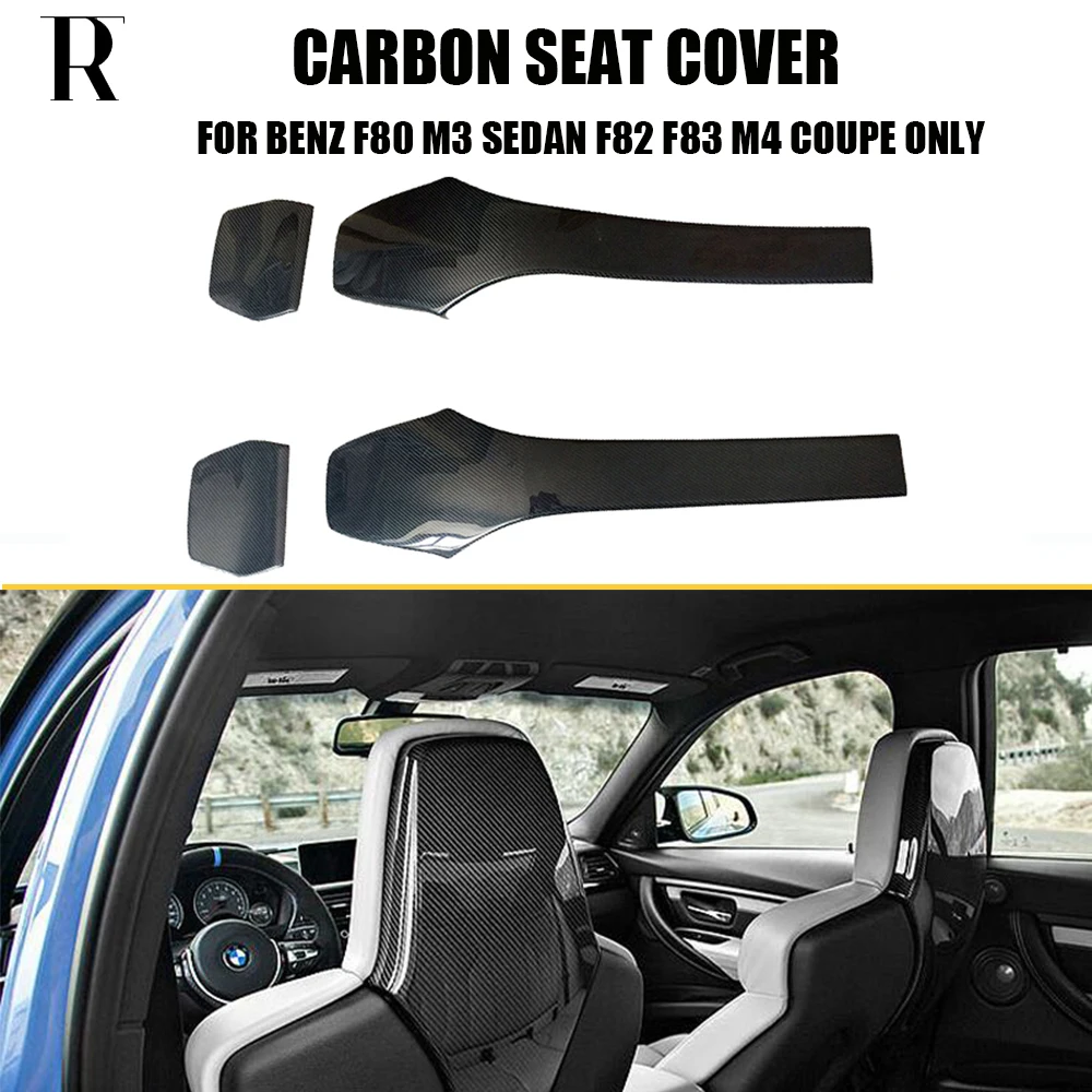 M3 M4 Carbon Fiber Car Backseat Cover Trims for BMW F80 M3 Sedan F82 M4 Coupe F83 M4 Convertible 2012 - 2019 4pcs/set
M3 M4 Carbon Fiber Car Backseat Cover Trims for BMW F80 M3 Sedan F82 M4 Coupe F83 M4 Convertible 2012 - 2019 4pcs/set