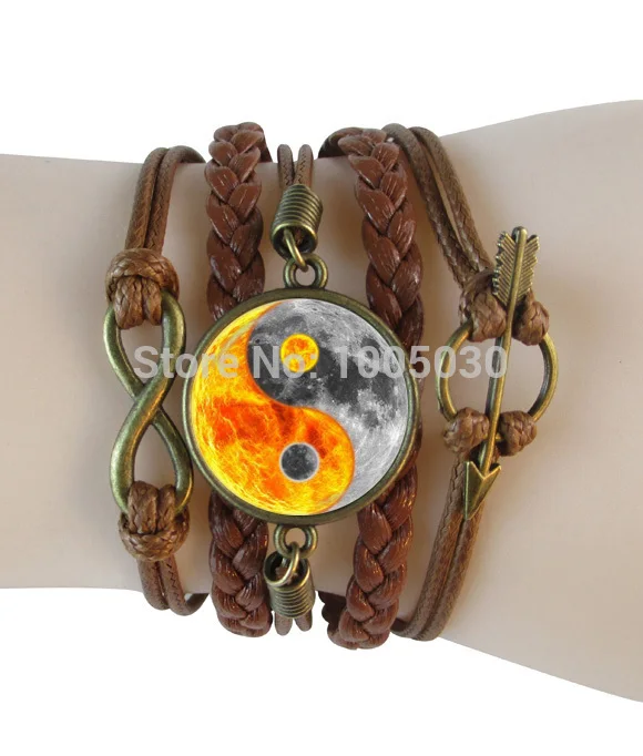 Drop Shipping ying yang bracelet multilayer leather infinity bracelets Tai Chi sun and moon Yin Yang bracelet bangle jewelry
Drop Shipping ying yang bracelet multilayer leather infinity bracelets Tai Chi sun and moon Yin Yang bracelet bangle jewelry