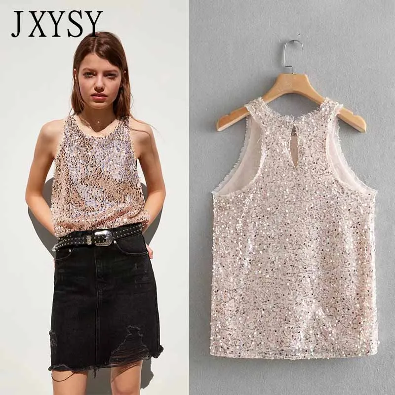 JXYSY 2019 Women blouse crop Sequin tops o-neck Sleeveless short England Style Butterfly Sleeve sexy chic Women blouse blusas
JXYSY 2019 Women blouse crop Sequin tops o-neck Sleeveless short England Style Butterfly Sleeve sexy chic Women blouse blusas