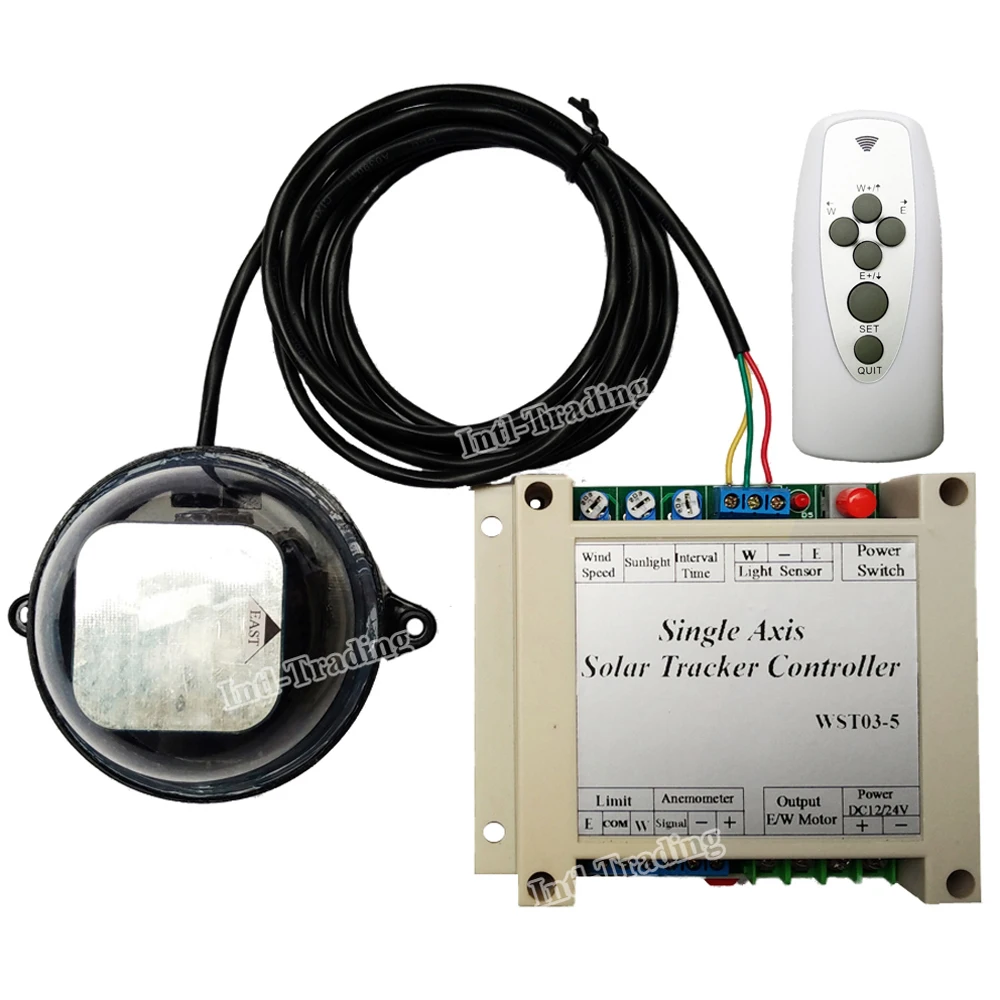 Single Axis Solar Tracking Sun Tracker Electronic Controller +Light Sensor +IR Remote for PV Solar Cell Panel Sunlight Track Kit
Single Axis Solar Tracking Sun Tracker Electronic Controller +Light Sensor +IR Remote for PV Solar Cell Panel Sunlight Track Kit
