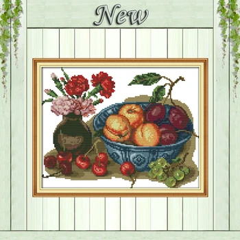 Cherry fruit Painting Home wall Decor 11CT Counted print on the canvas DMC 14CT DIY Cross Stitch kits embroidery needlework Sets
Cherry fruit Painting Home wall Decor 11CT Counted print on the canvas DMC 14CT DIY Cross Stitch kits embroidery needlework Sets