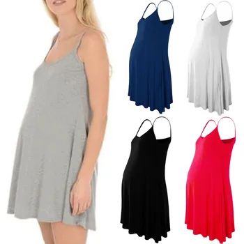 Woman Maternity Dresses Sexy Camisole O-Neck Pure Color Sleeveless Pregnant Dress Summer Dresses Women 2019 Vestido Gestante
Woman Maternity Dresses Sexy Camisole O-Neck Pure Color Sleeveless Pregnant Dress Summer Dresses Women 2019 Vestido Gestante