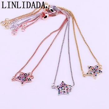 10Pcs Micro Pave Rainbow Cubic Zirconia CZ Star Connector Charm Link Chain Adjustable Bracelets for Women
10Pcs Micro Pave Rainbow Cubic Zirconia CZ Star Connector Charm Link Chain Adjustable Bracelets for Women