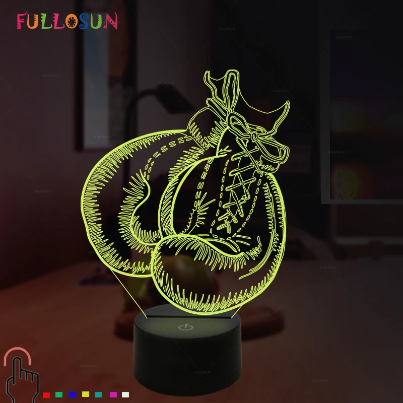 Night Light LED 3D Illusion Lamp Boxing Golve Model USB Touch Lamp 7 Color Light Decoration Home Bedside Table Lamp
Night Light LED 3D Illusion Lamp Boxing Golve Model USB Touch Lamp 7 Color Light Decoration Home Bedside Table Lamp