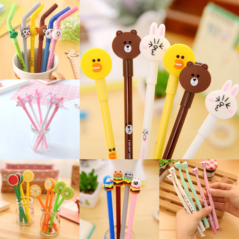 Cute Cartoon Bear Rabbit Gel Pen Hamburger Straw Kawaii Pink Heart Pens Cool Creative Watermelon School Office Stationery Thing
Cute Cartoon Bear Rabbit Gel Pen Hamburger Straw Kawaii Pink Heart Pens Cool Creative Watermelon School Office Stationery Thing
