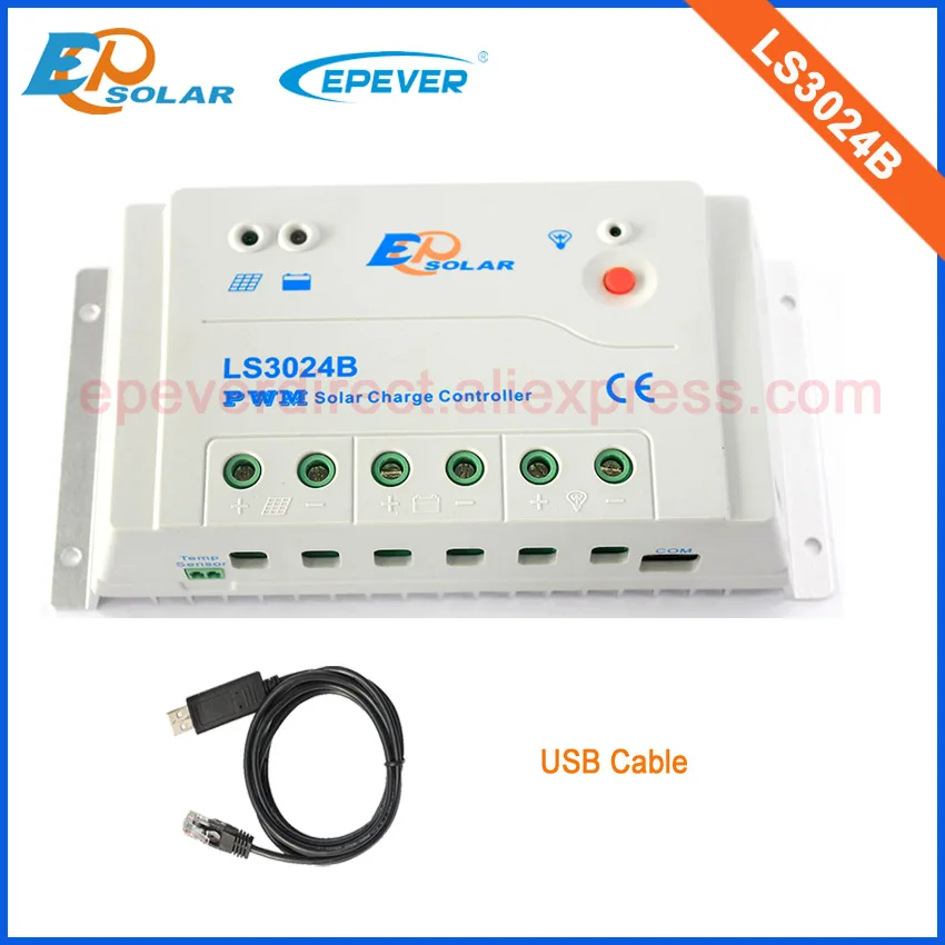 solar power controller 30A 30amp PWM with USB cable for connect the PC LS3024B 12v/24v auto work
solar power controller 30A 30amp PWM with USB cable for connect the PC LS3024B 12v/24v auto work