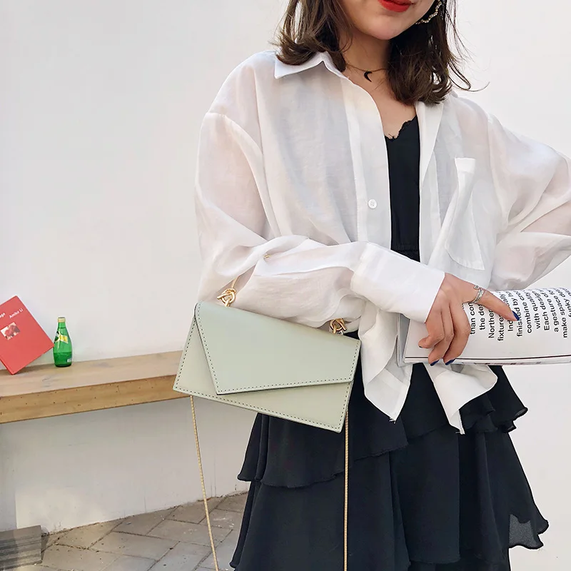 2019 New Magnetic Buckle Pure Color Chain Bag Women New Shoulder Messenger Bag Simple Designer Fashion Bag Purses and Handbags
2019 New Magnetic Buckle Pure Color Chain Bag Women New Shoulder Messenger Bag Simple Designer Fashion Bag Purses and Handbags