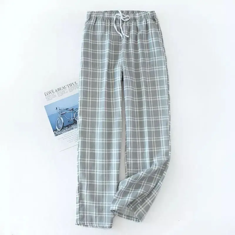 Дешевые хлопковые летние мужские пижамы нижняя часть шорты для сна дома