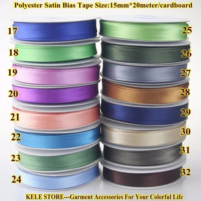 Free shipping-Polyester Satin Bias binding Tape size:15mm ,width: 5/8" 20meter/card in various colors 1.5cm bias tape in shine
Free shipping-Polyester Satin Bias binding Tape size:15mm ,width: 5/8" 20meter/card in various colors 1.5cm bias tape in shine