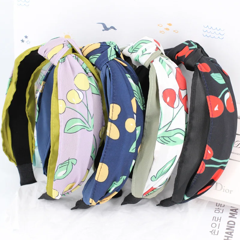 4pcs/lot Two Layer Knot Floral Hair Bands For Girls Elastic Cross Twist Turban Cherry Print Women Headbands Hair Accessories
4pcs/lot Two Layer Knot Floral Hair Bands For Girls Elastic Cross Twist Turban Cherry Print Women Headbands Hair Accessories