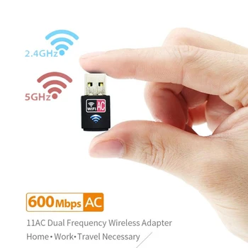 

Nano-Sized 600Mbps USB WiFi Adapter Wireless Ethernet Network Card AC Dual Band 2.4G 5.G USB Wifi Dongle wifi Receiver 802.11ac
