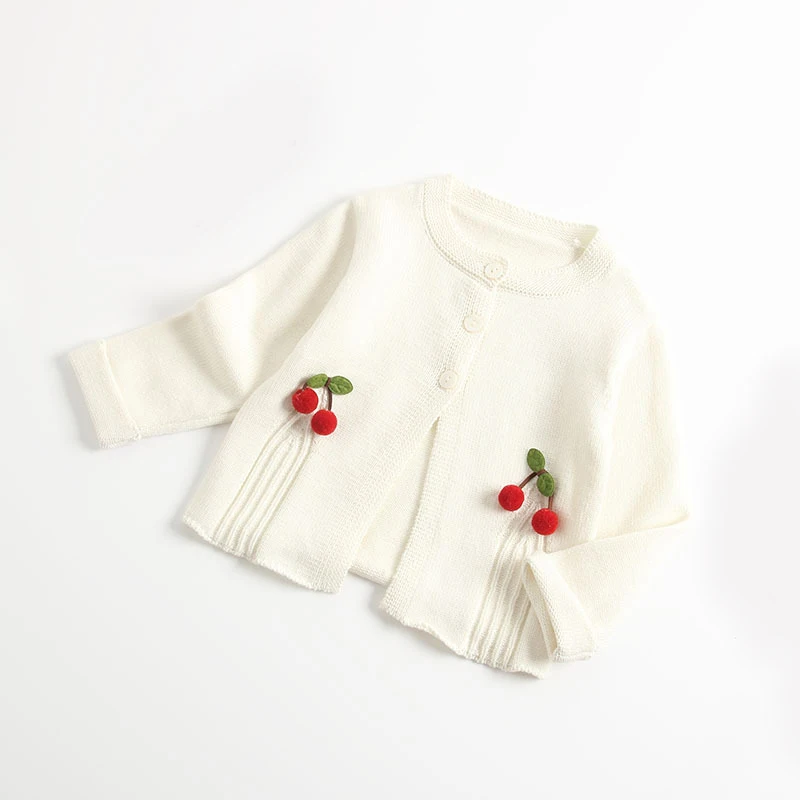 Girl's Woolen Coat Cotton Cloth Knitted Sweater With Cute Cherry Decorations Bebe Vestidos Children's Cardigan Casual Clothing
Girl's Woolen Coat Cotton Cloth Knitted Sweater With Cute Cherry Decorations Bebe Vestidos Children's Cardigan Casual Clothing