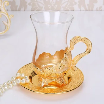 European coffee cup metal alloy minimalist creative glass set with insulated cup top Mark cup
European coffee cup metal alloy minimalist creative glass set with insulated cup top Mark cup