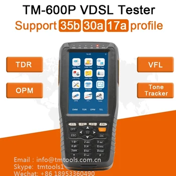 TM600P VDSL VDSL2 Tester Support 35b 30a 17a profile ADSL WAN & LAN Tester With OPM+VFL+TDR+Tone Tracker Full funciton
TM600P VDSL VDSL2 Tester Support 35b 30a 17a profile ADSL WAN & LAN Tester With OPM+VFL+TDR+Tone Tracker Full funciton