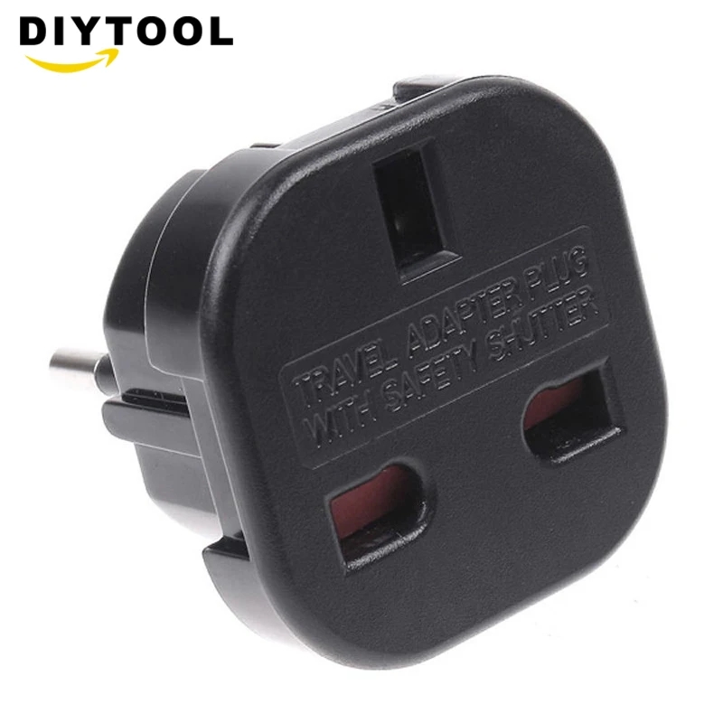 Universal Travel UK to EU Euro Plug AC Power Charger Adapter Converter Socket Black Power Plug Adaptor Connector
Universal Travel UK to EU Euro Plug AC Power Charger Adapter Converter Socket Black Power Plug Adaptor Connector
