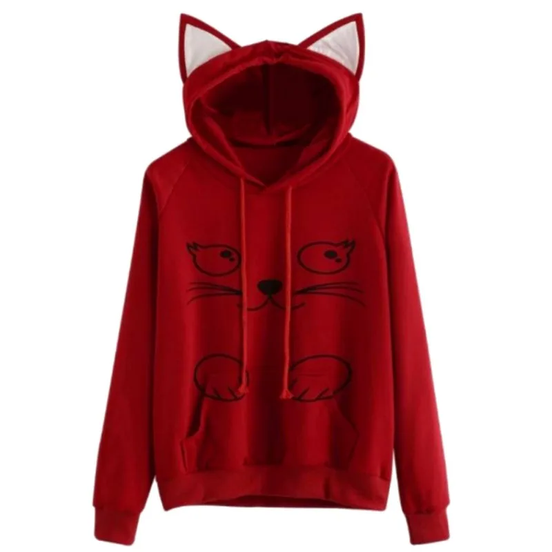 Women Hoodies Sweatshirts Hooded Hoodie Kangaroo New Ear Solid Pullovers Pink Sweats Cat Long Cute Pullover Pocket Sleeve
Women Hoodies Sweatshirts Hooded Hoodie Kangaroo New Ear Solid Pullovers Pink Sweats Cat Long Cute Pullover Pocket Sleeve