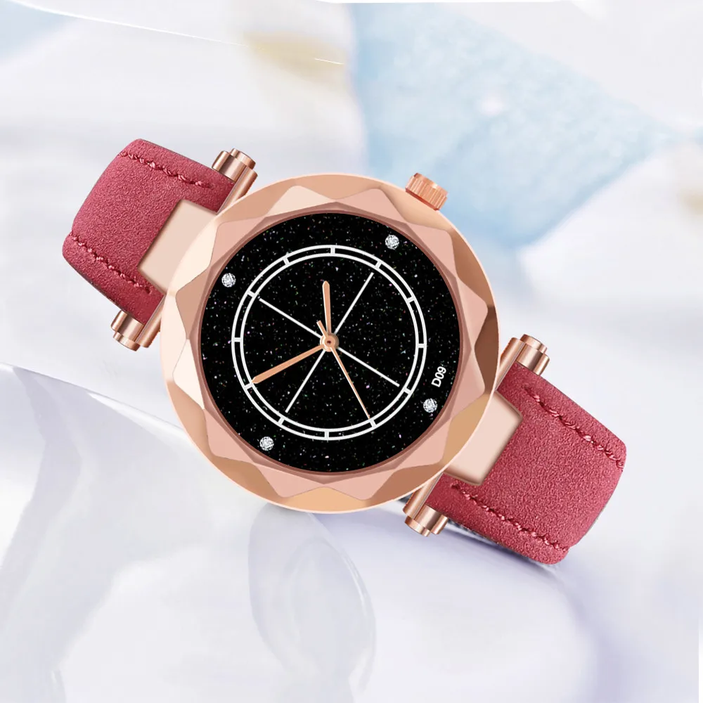 Fashion Scrub Leather Belt Women's Watch Gift Clock Ladies Minimalist Style Starry sky Rhinestone Quartz Watch Zegarek Damski #W
Fashion Scrub Leather Belt Women's Watch Gift Clock Ladies Minimalist Style Starry sky Rhinestone Quartz Watch Zegarek Damski #W