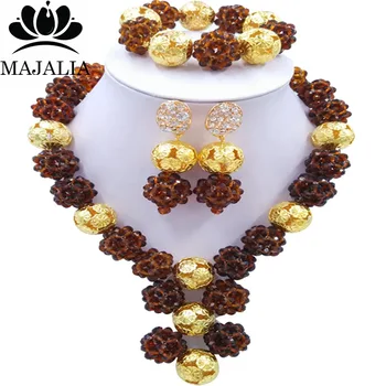 Majalia Fashion Brown African Costume Jewelry Set Nigerian Wedding African Beads Jewelry Set CX-003
Majalia Fashion Brown African Costume Jewelry Set Nigerian Wedding African Beads Jewelry Set CX-003