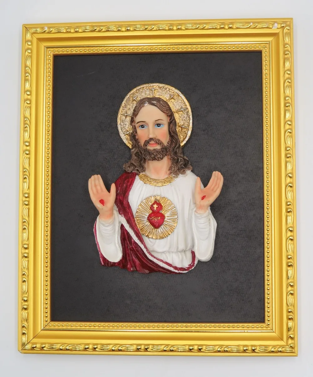 Wall Art Decoration Stone Resin Jesus Christ Statue Religious Figurine Gold Frame Ready to Hang
Wall Art Decoration Stone Resin Jesus Christ Statue Religious Figurine Gold Frame Ready to Hang