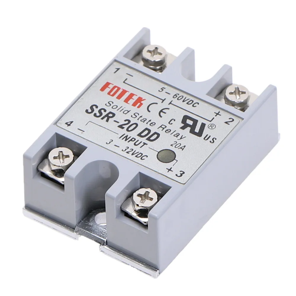 1PCS Single Phase Solid State Module Relay SSR-20DD dc-dc 20 DD 3-32V DC to 5-60V DC SSR 20A
1PCS Single Phase Solid State Module Relay SSR-20DD dc-dc 20 DD 3-32V DC to 5-60V DC SSR 20A