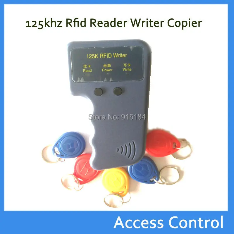 Handheld 125KHz RFID Duplicator Copier Writer Programmer Reader +2 Keys Cards EM4305 T5577 Rewritable ID Keyfobs Tags Card
Handheld 125KHz RFID Duplicator Copier Writer Programmer Reader +2 Keys Cards EM4305 T5577 Rewritable ID Keyfobs Tags Card